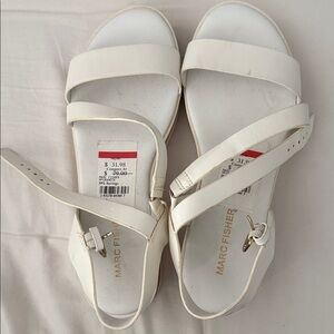 Marc Fisher Women's Cream Sandals